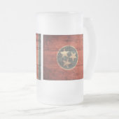 旧木造テネシー州旗 フロストグラスビールジョッキ (正面右)