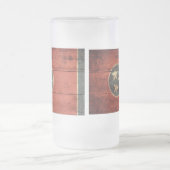 旧木造テネシー州旗 フロストグラスビールジョッキ (中央)