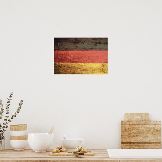 旧木造ドイツ国旗 ポスター (キッチン)