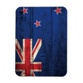旧木造ニュージーランド国旗 マグネット (縦)