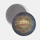 旧木造ニューハンプシャー州旗; マグネット (正面/裏面)