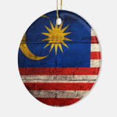旧木造マレーシア国旗 セラミックオーナメント (左)