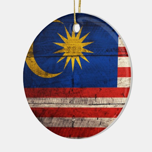 旧木造マレーシア国旗 セラミックオーナメント (左)