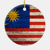 旧木造マレーシア国旗 セラミックオーナメント (裏面)