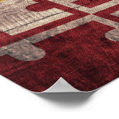 旧木造メリーランド州旗 ポスター (角)