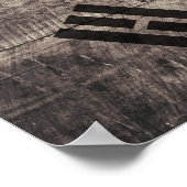 旧木韓国旗 ポスター (角)