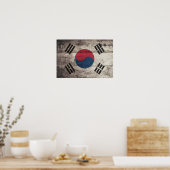 旧木韓国旗 ポスター (キッチン)