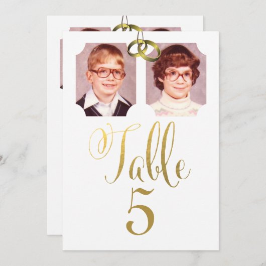 旧校写真結婚表の番号札 招待状 (正面/裏面)