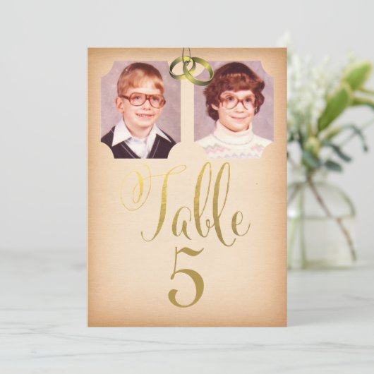 旧校写真結婚表の番号札 招待状 (スタンド正面)