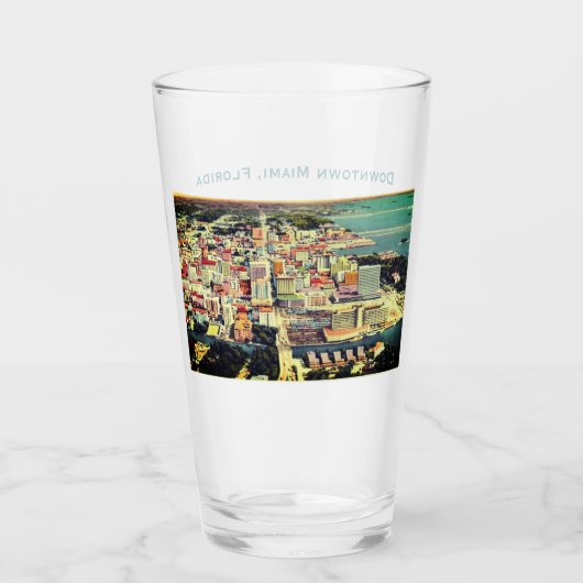 旧校地マイアミ，フロリダ州(MIA)ダウンタウン1960年代 タンブラーグラス (正面)