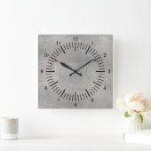 旧校模擬コンクリート スクエア壁時計 (ホーム)