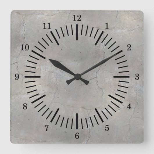 旧校模擬コンクリート スクエア壁時計 (正面)