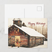 旧校舎のホリデー ポストカード (正面/裏面)