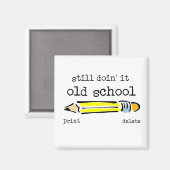 旧校鉛筆の磁石おもしろいのユーモア マグネット (正面/裏面)