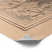 旧欧州政治漫画の地図(1867年) ポスター (角)