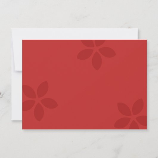 旧正中国の月夕食金ゴールドレッド招待状 招待状 (裏面)