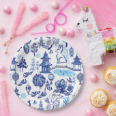 旧正月うさぎシノワセリー ペーパープレート (パーティー)