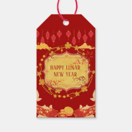 旧正月お祝い:歓喜の夜 ギフトタグ