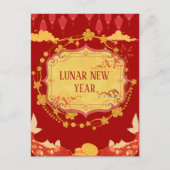 旧正月お祝い：歓喜の夜 シーズンポストカード (正面)