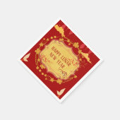 旧正月お祝い：歓喜の夜 スタンダードカクテルナプキン (角)