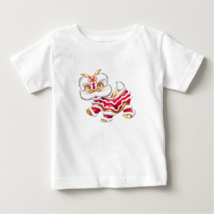 旧正月のドラゴンのベビーのTシャツ ベビーTシャツ