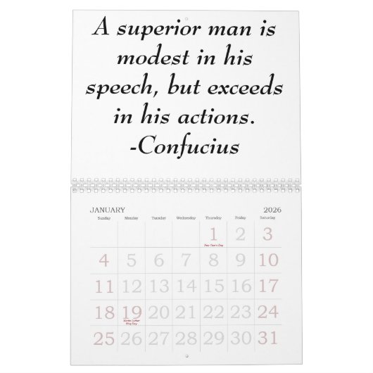 旧正月の儒教徒のカレンダー カレンダー (1月 2026)