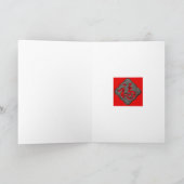 旧正月の図解入りの、写真付きのなシャクヤク シーズンカード (内部)