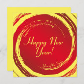 旧正月の幸福の繁栄調和 シーズンカード (正面/裏面)