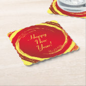 旧正月の幸福の繁栄調和 ペーパーコースター (アングル)