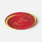 旧正月の幸福の繁栄調和 ペーパープレート (アングル)