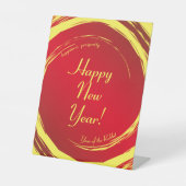 旧正月の幸福の繁栄調和 台座サイン (正面)