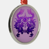 旧正月の紫色のドラゴン メタルオーナメント (右)
