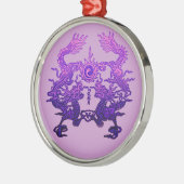 旧正月の紫色のドラゴン メタルオーナメント (左)