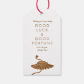 旧正月ラグジュアリーホワイト&金ゴールドウサギ ギフトタグ (裏面)