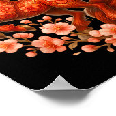 旧正月中国のの幸せな新年 ポスター (角)