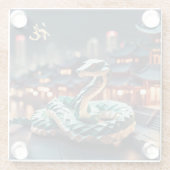 旧正月中国のヘビ2025誕生日GC ガラスコースター (裏面)