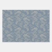 旧正月中国の赤金ゴールドゴールデン〔占星術の〕十二宮図 ラッピングペーパーシート (正面3)