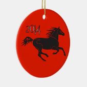 旧正月2014年間の馬のオーナメント セラミックオーナメント (右)