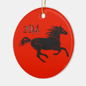 旧正月2014年間の馬のオーナメント セラミックオーナメント (左)