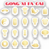 旧正月5金ゴールド シール (正面)