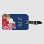 旧正月 – ブルー金ゴールドラビットラゲージタグ ラゲッジタグ (正面横)