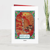 旧正月、山の村 シーズンカード (裏面)