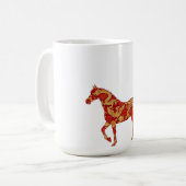 旧正月 竜鳳凰の馬 コーヒーマグカップ (正面左)