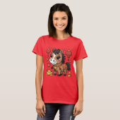 旧正月 馬 Tシャツ 幸運を祈る 馬柄 春節 (正面フル)