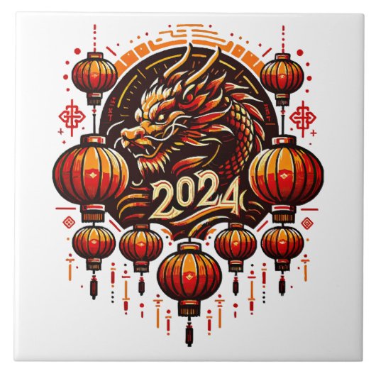 旧正月 2024 タイル (正面)