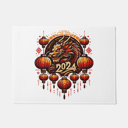 旧正月 2024 ドアマット (正面)