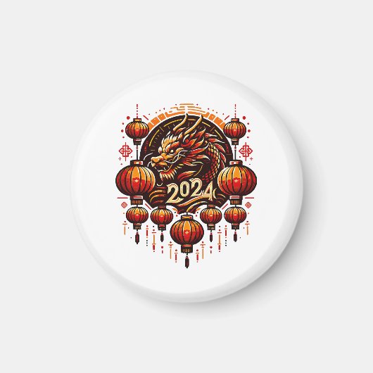 旧正月 2024 マグネット (正面)