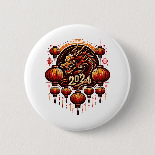旧正月 2024 缶バッジ (正面)