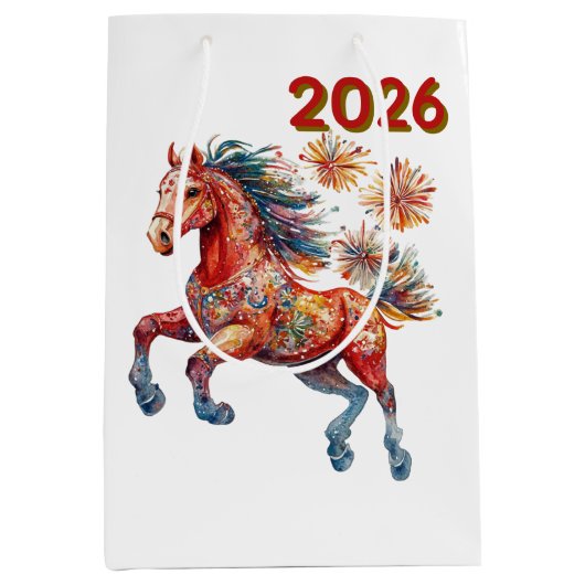 旧正月 2026年 ミディアムペーパーバッグ (正面)