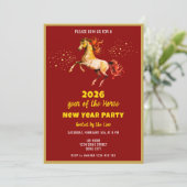 旧正月 2026 午年の墨絵の新年パーティー 招待状 (スタンド正面)